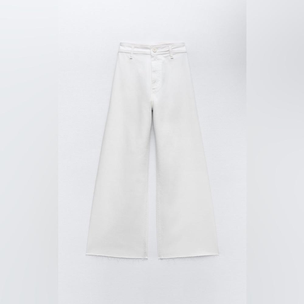 off white straight leg jeans